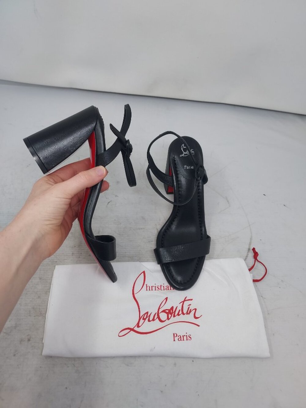 Christian Louboutin Black Miss Jane Sandal